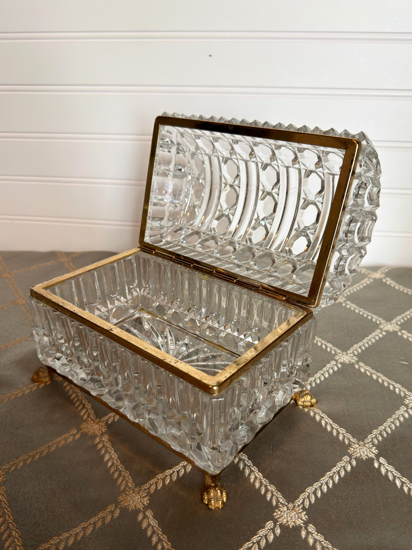 Crystal Baccarat Style Jewelry Casket