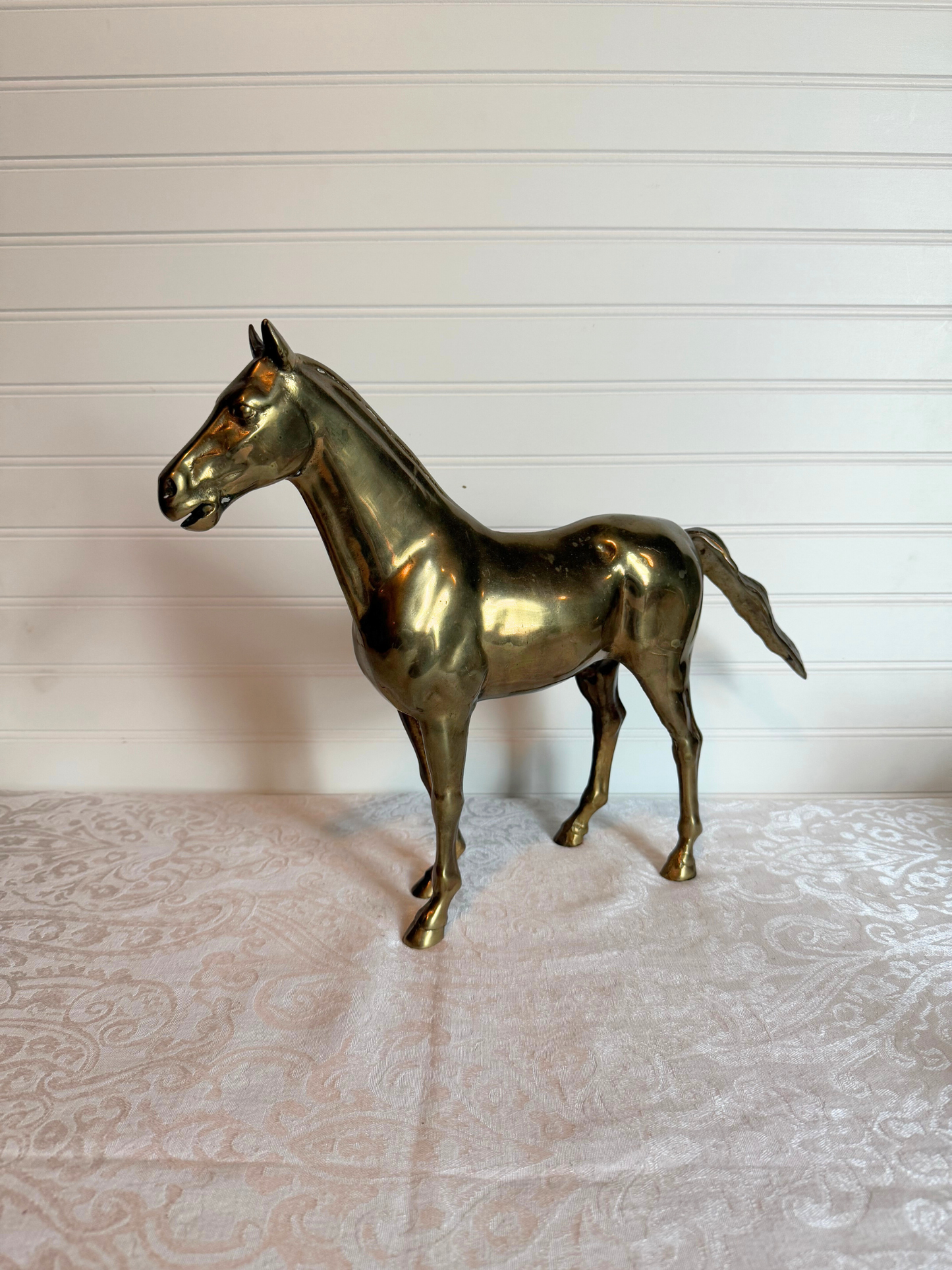 Heavy Solid Brass Horse