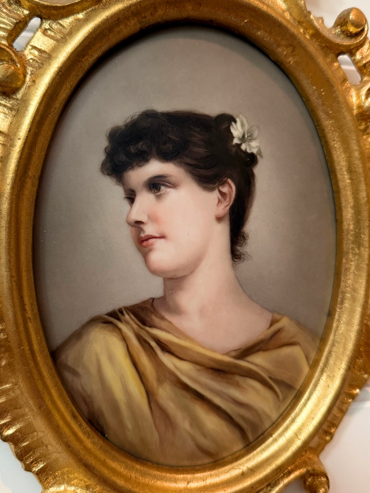 Portrait of a Lady Painting on Porcelain