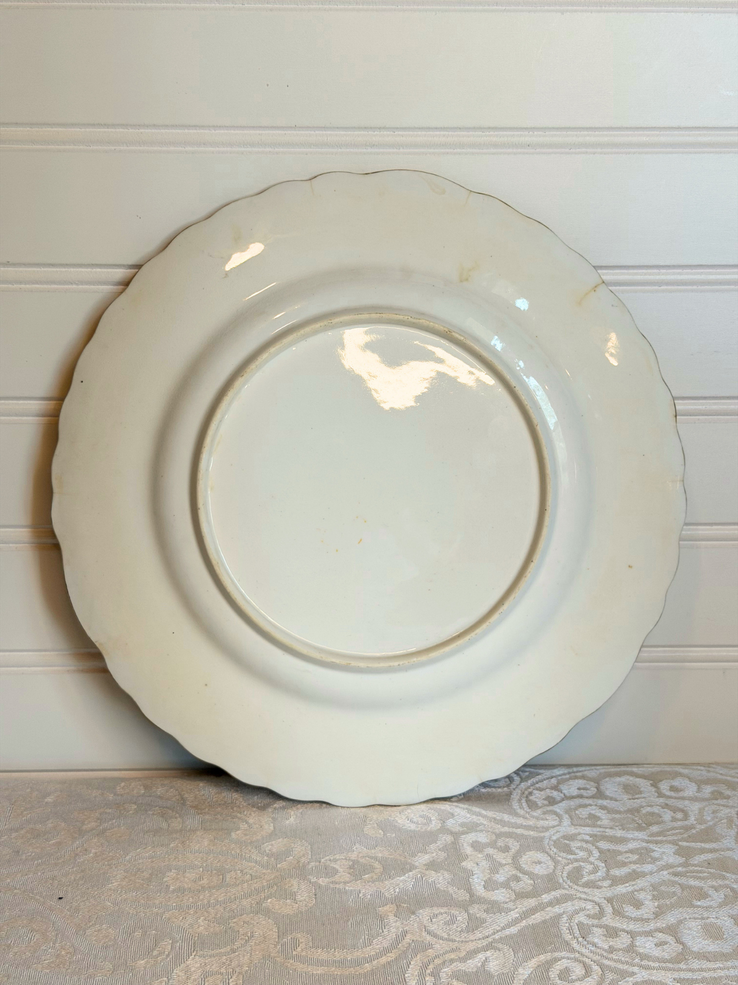 Hand-Painted Floral & Cottage Plate