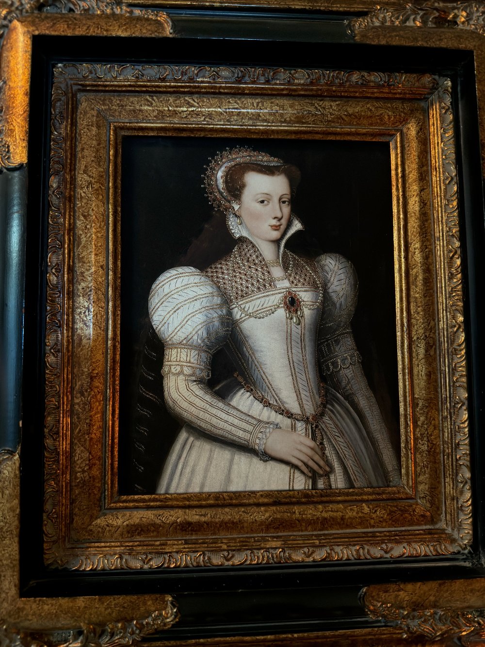 Ornate Frame with Portrait of a Lady Giclee Print