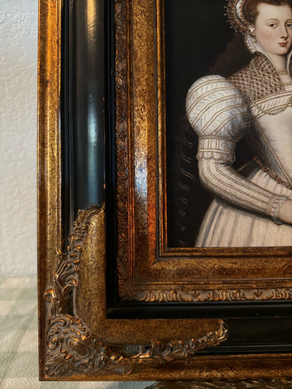 Ornate Frame with Portrait of a Lady Giclee Print