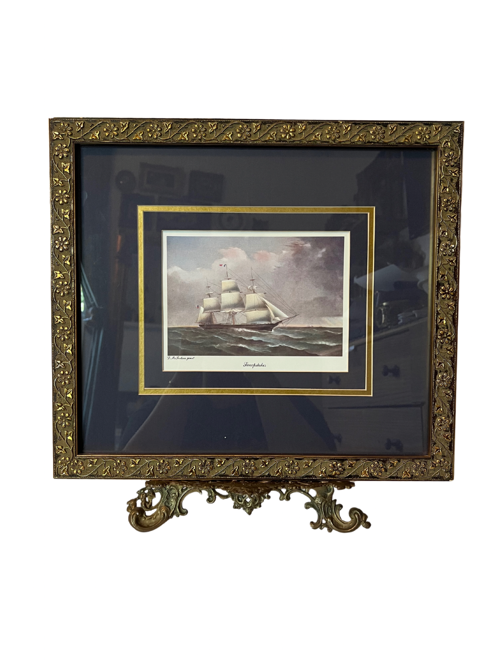 Ornate Frame with Vintage Sweepstakes Print