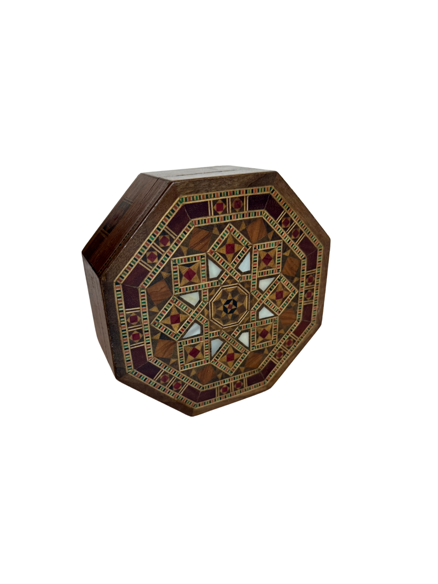 Marquetry Box with Mother of Pearl