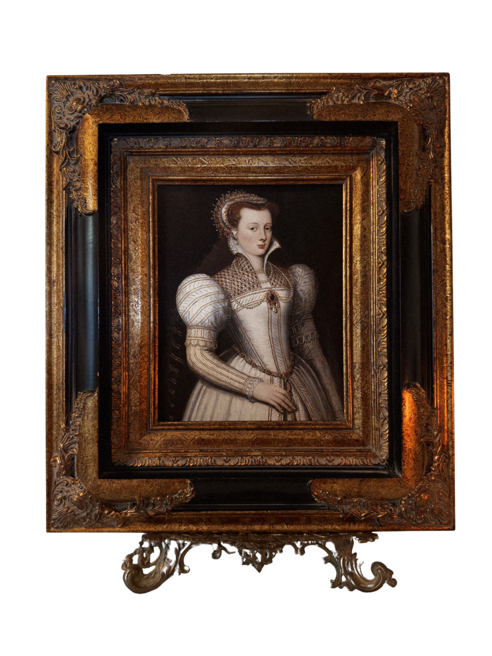 Ornate Frame with Portrait of a Lady Giclee Print
