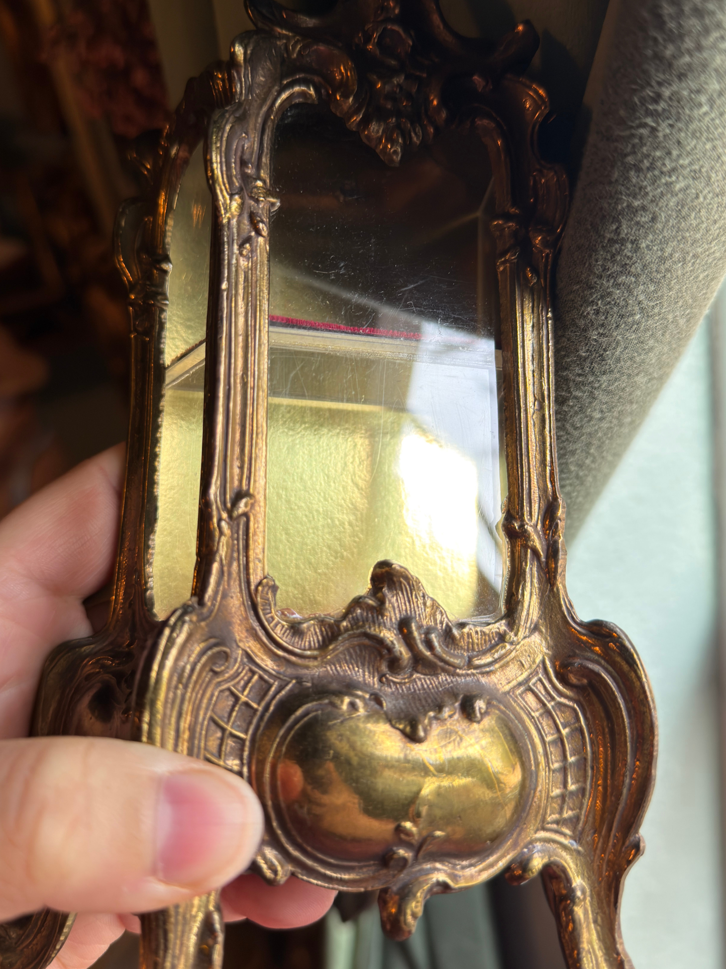 French Style Metal Vitrine Jewelry Box