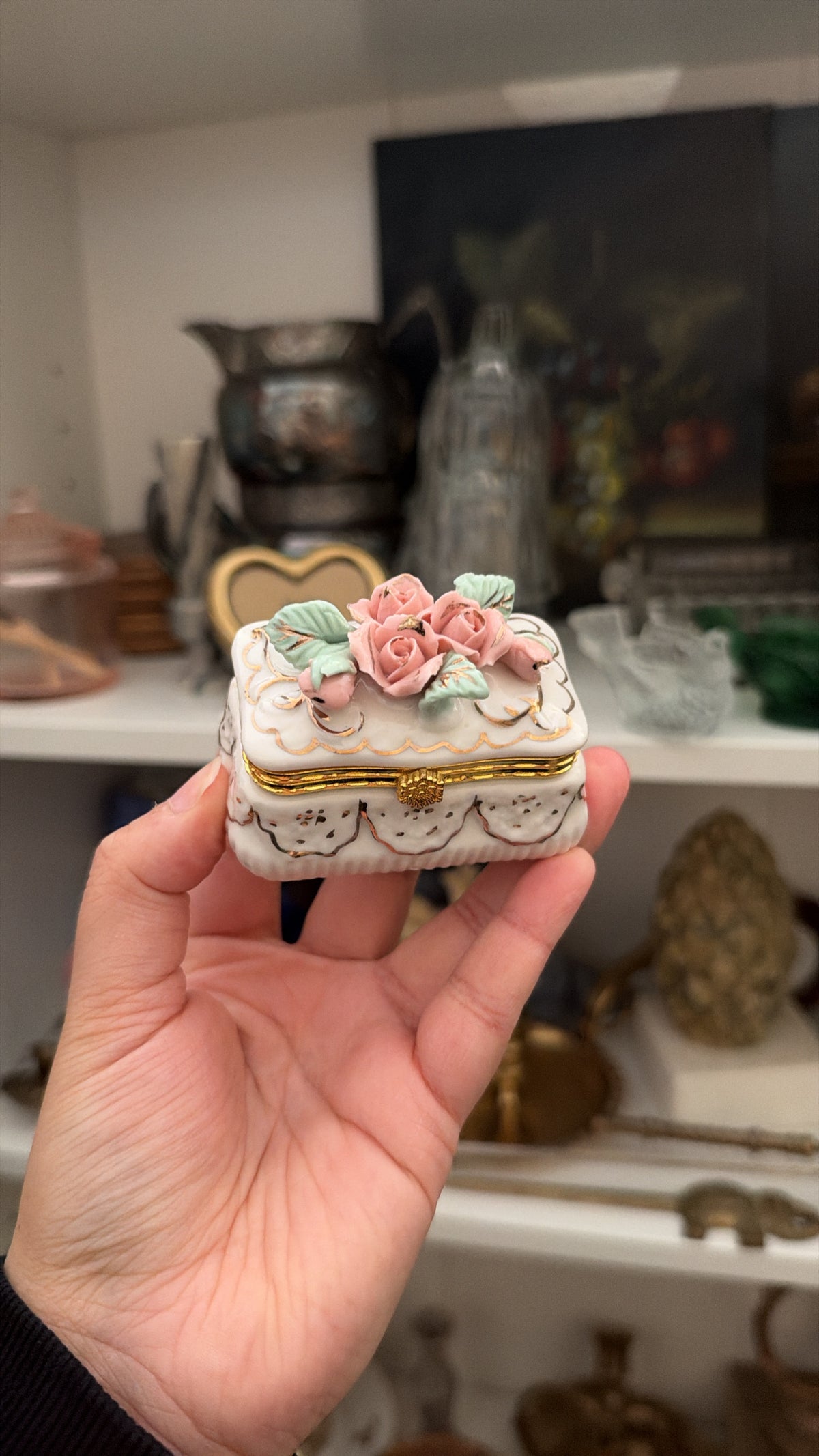 Rose Porcelain Lidded Dish