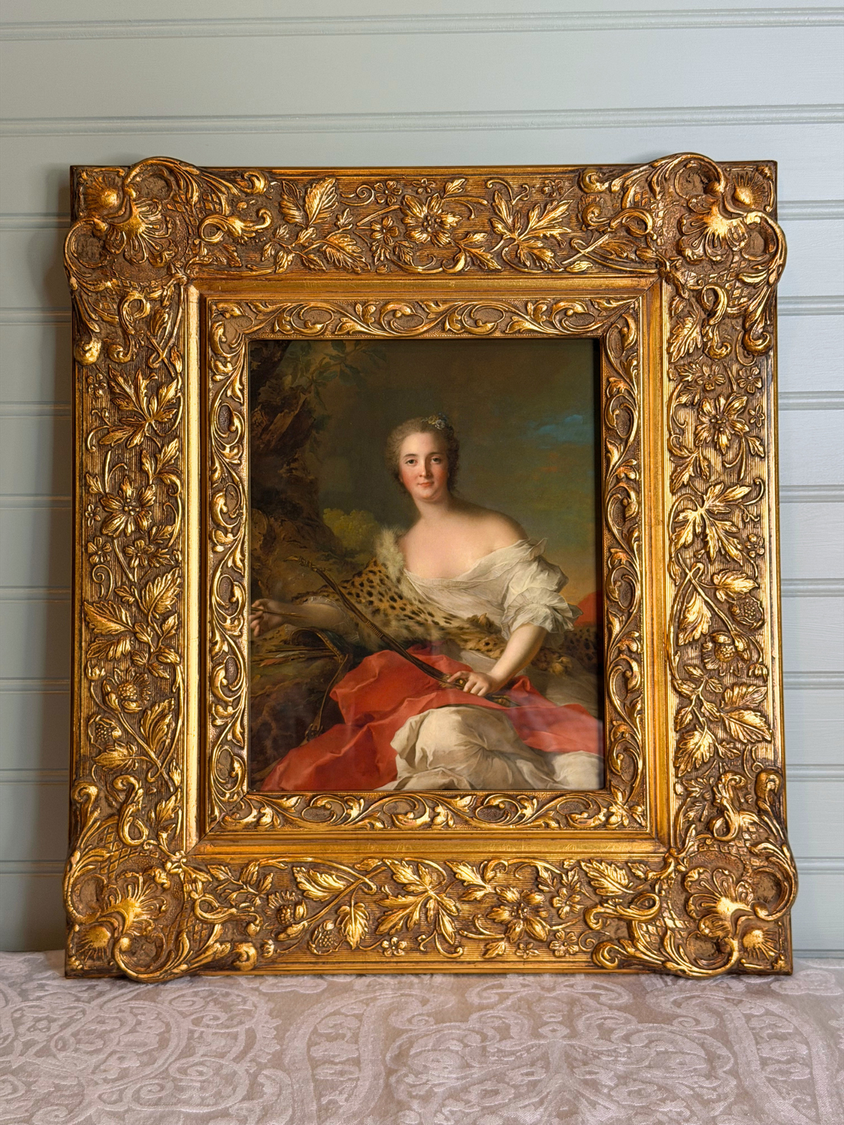 Framed Portrait of Madame Bonnier de la Mosson as Diana Giclee Print
