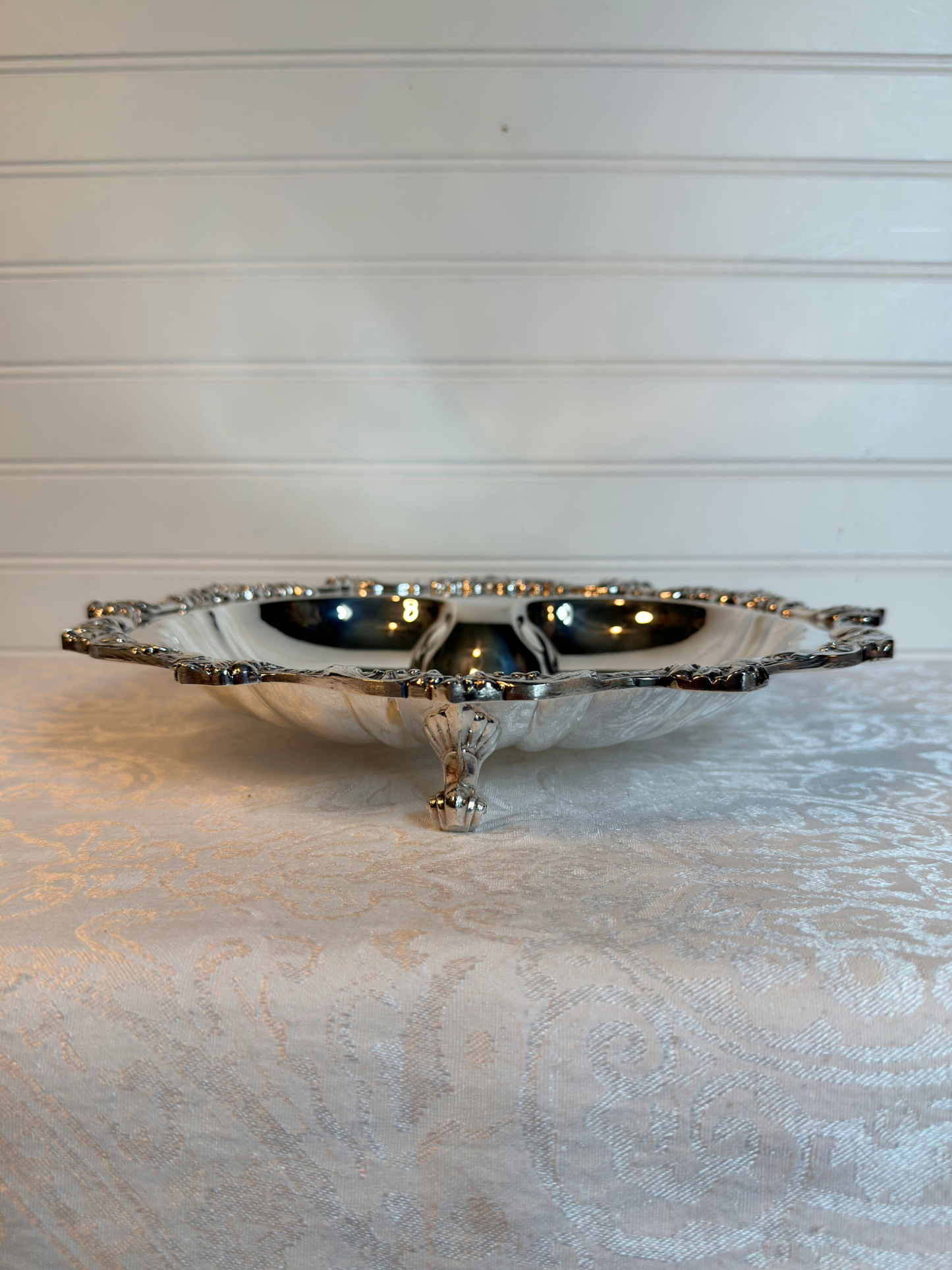 Silver Plated Seashell Serving Tray