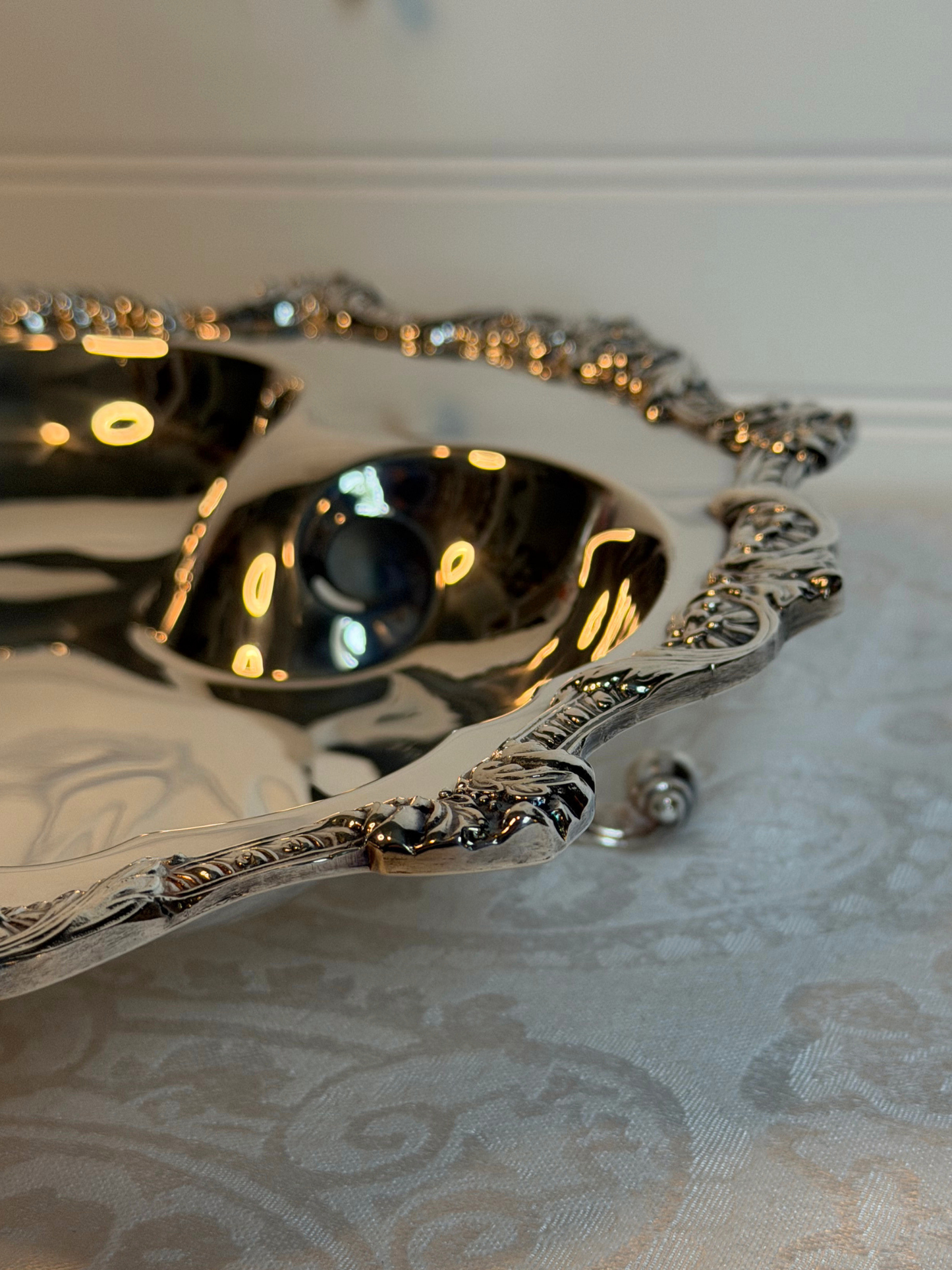 Silver Plated Seashell Serving Tray