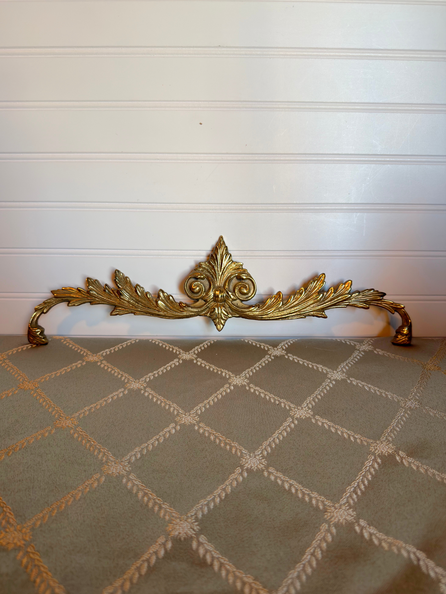 Ornate Brass Wall Applique