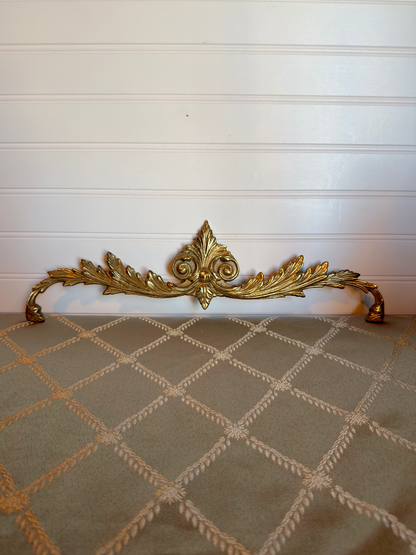 Ornate Brass Wall Applique