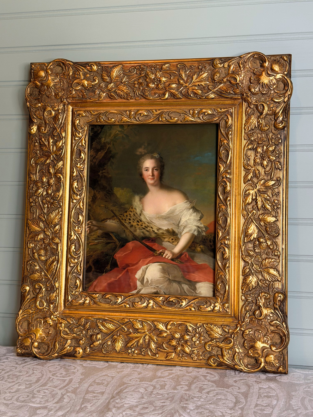 Framed Portrait of Madame Bonnier de la Mosson as Diana Giclee Print