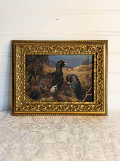 Framed Landscape with Birds Print