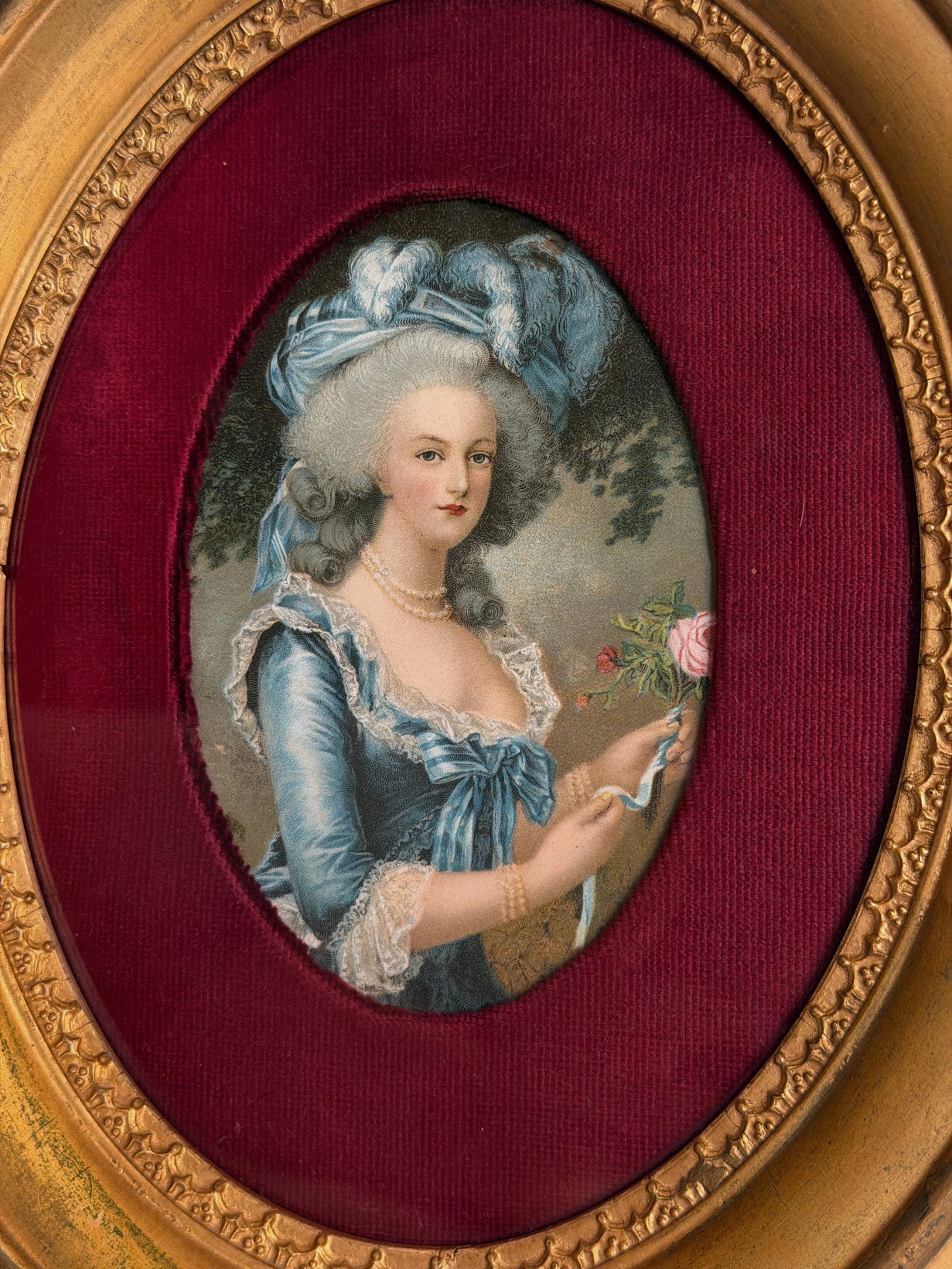 Framed Marie Antoinette Lithograph
