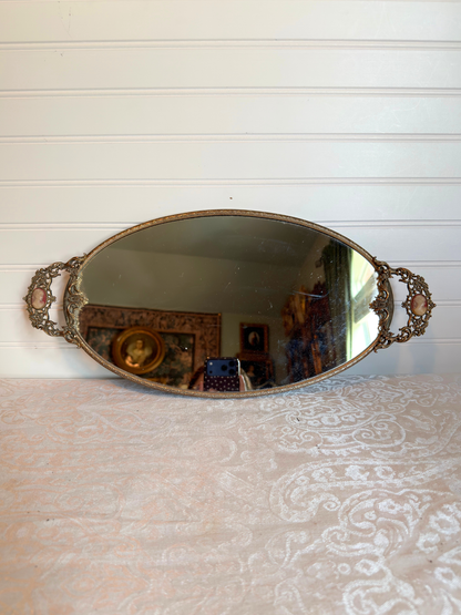 Ormolu Cameo Mirror Tray