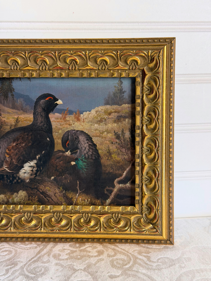 Framed Landscape with Birds Print