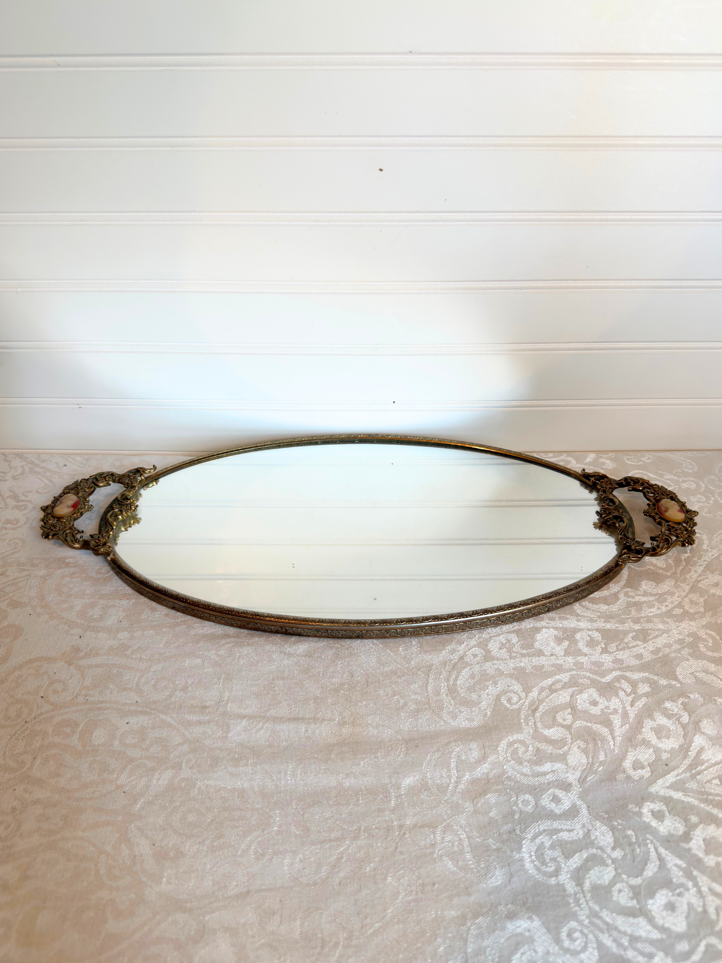 Ormolu Cameo Mirror Tray