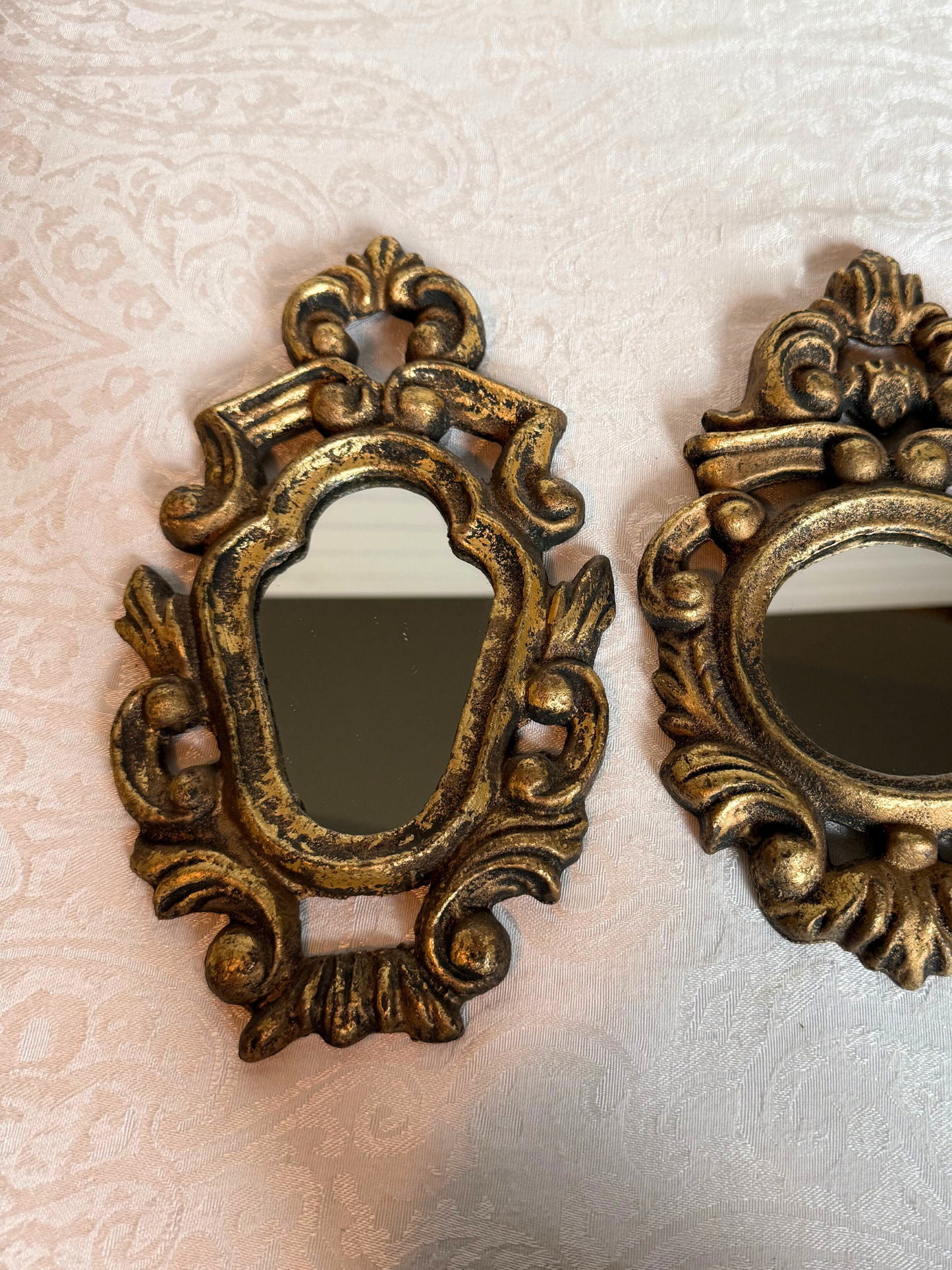 Pair of Cast Iron Mirrors