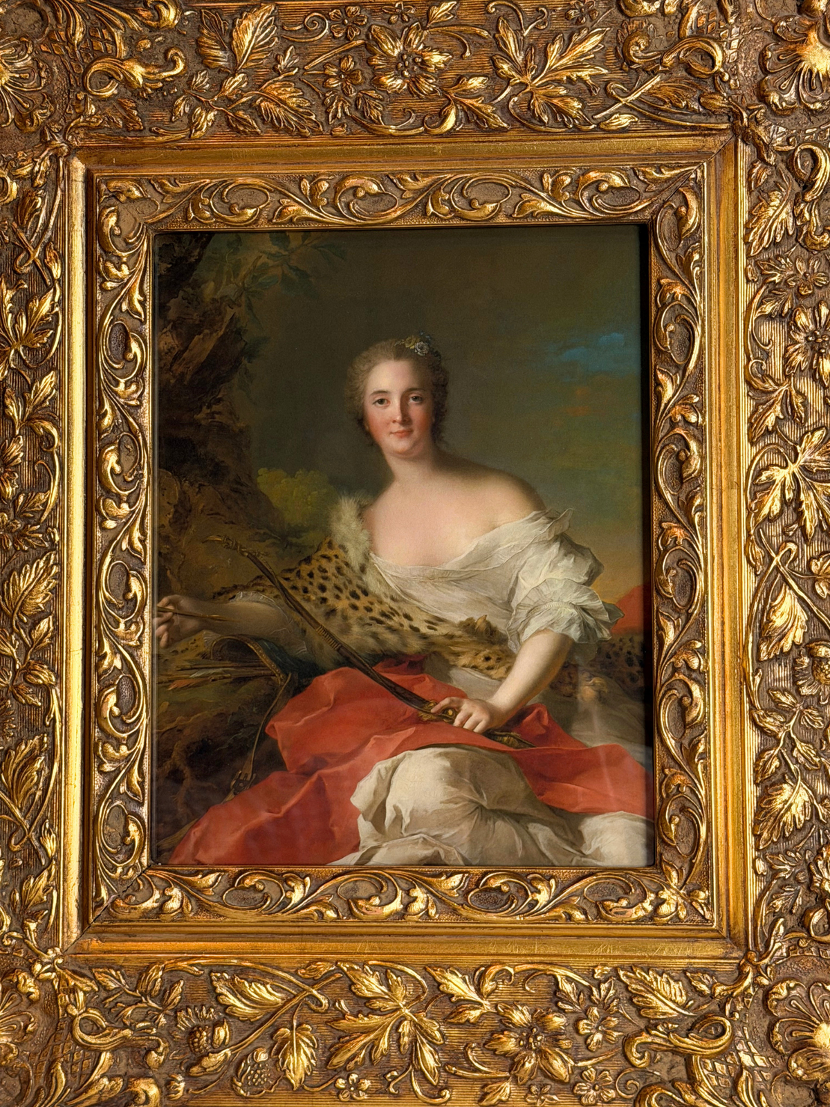 Framed Portrait of Madame Bonnier de la Mosson as Diana Giclee Print