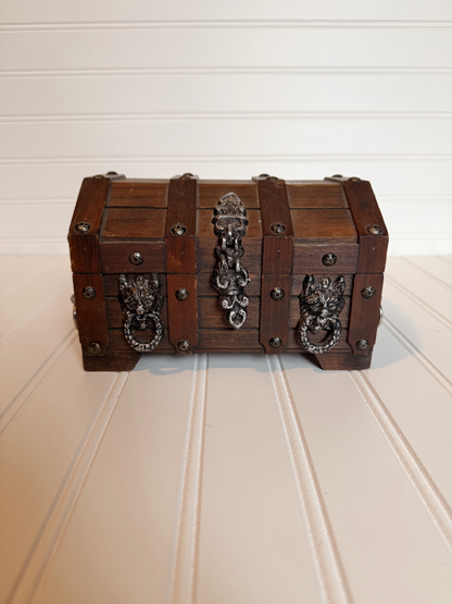 Wood & Silver Treasure Chest