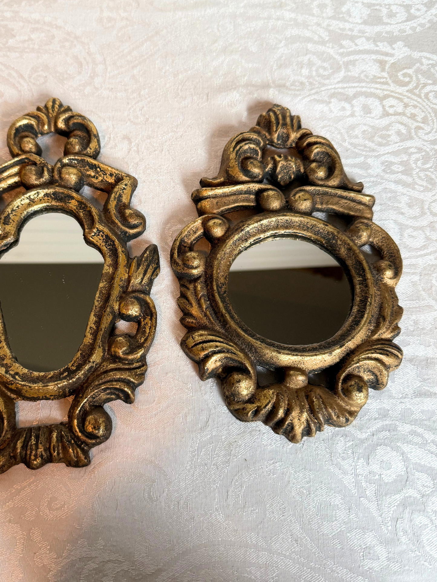 Pair of Cast Iron Mirrors