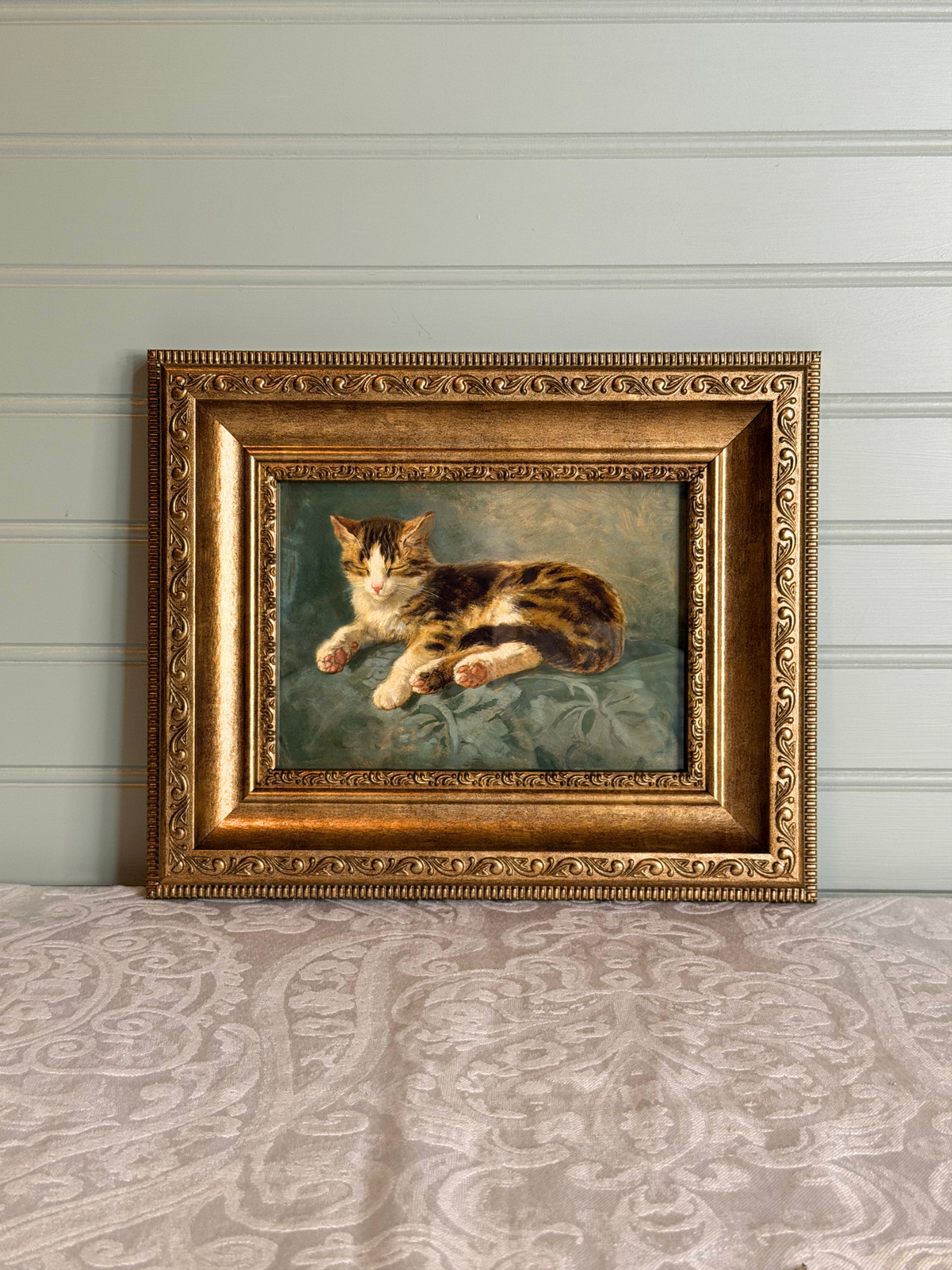 Framed Cat Sleeping Giclee Print