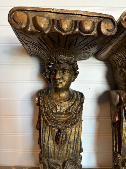 Pair of Neoclassical Wall Shelves