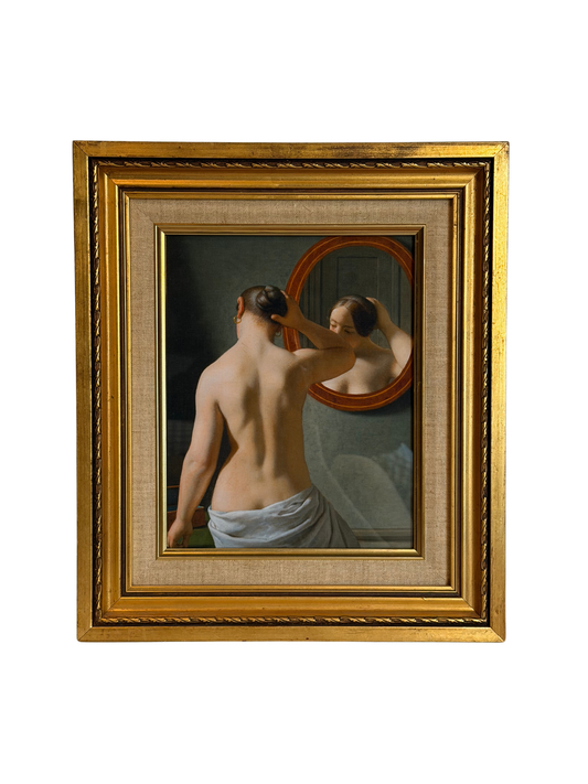 Framed Woman in Front of Mirror Print