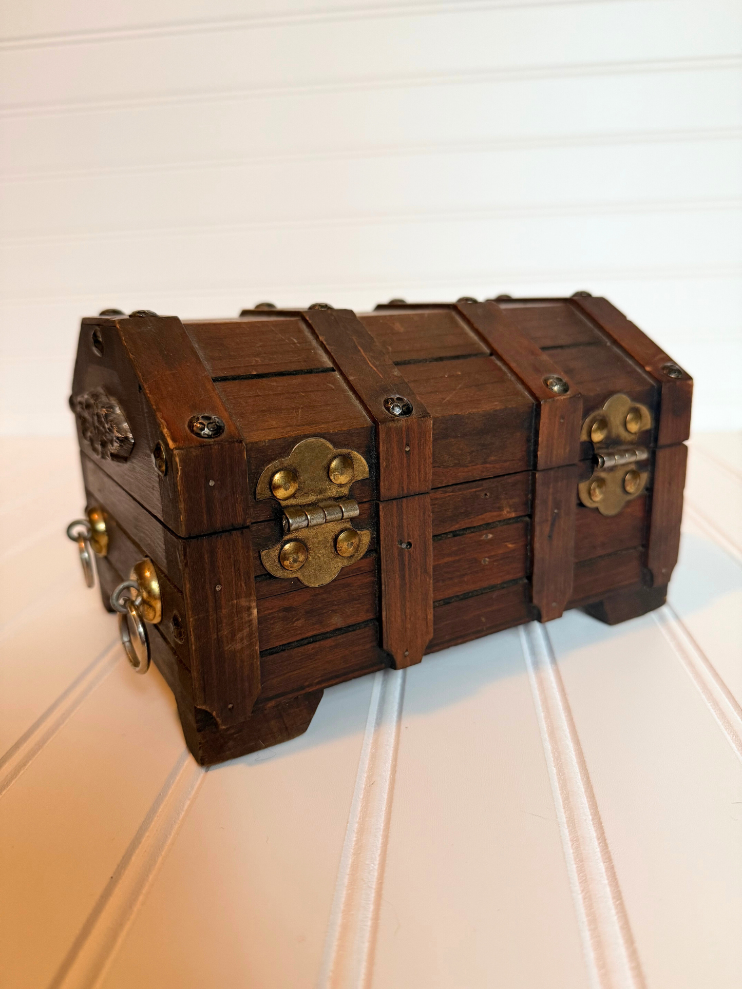 Wood & Silver Treasure Chest