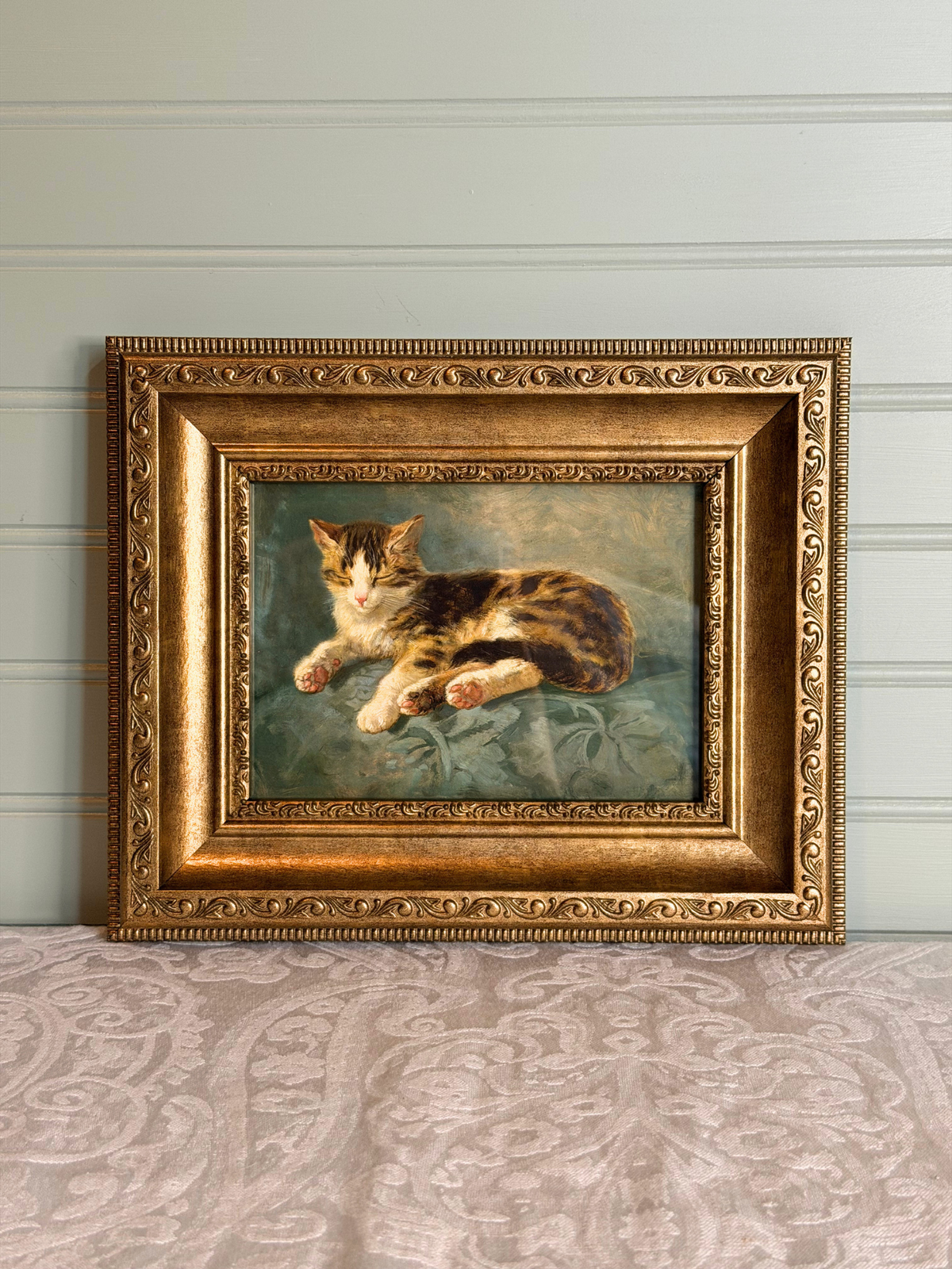 Framed Cat Sleeping Giclee Print
