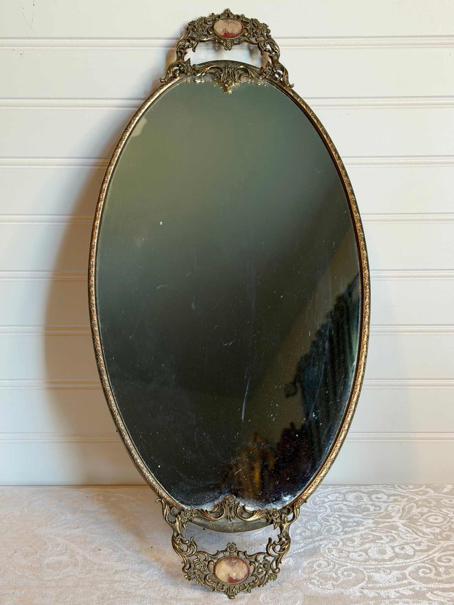 Ormolu Cameo Mirror Tray