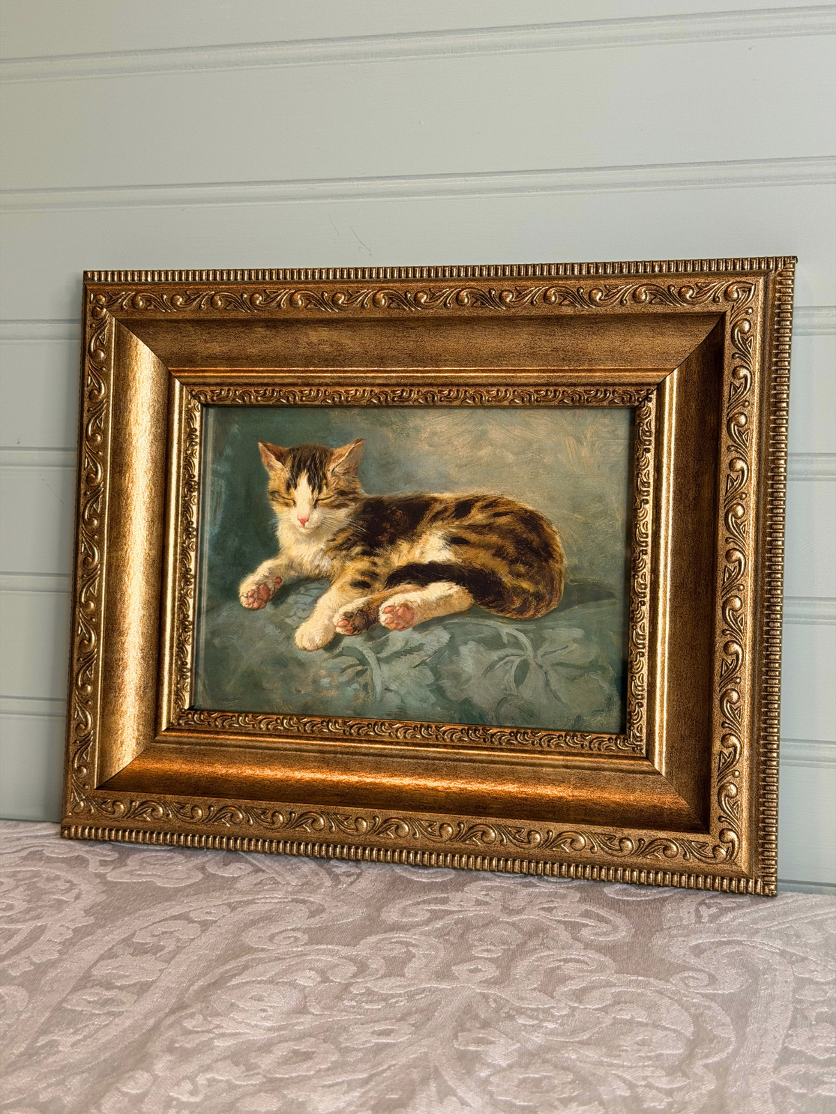 Framed Cat Sleeping Giclee Print