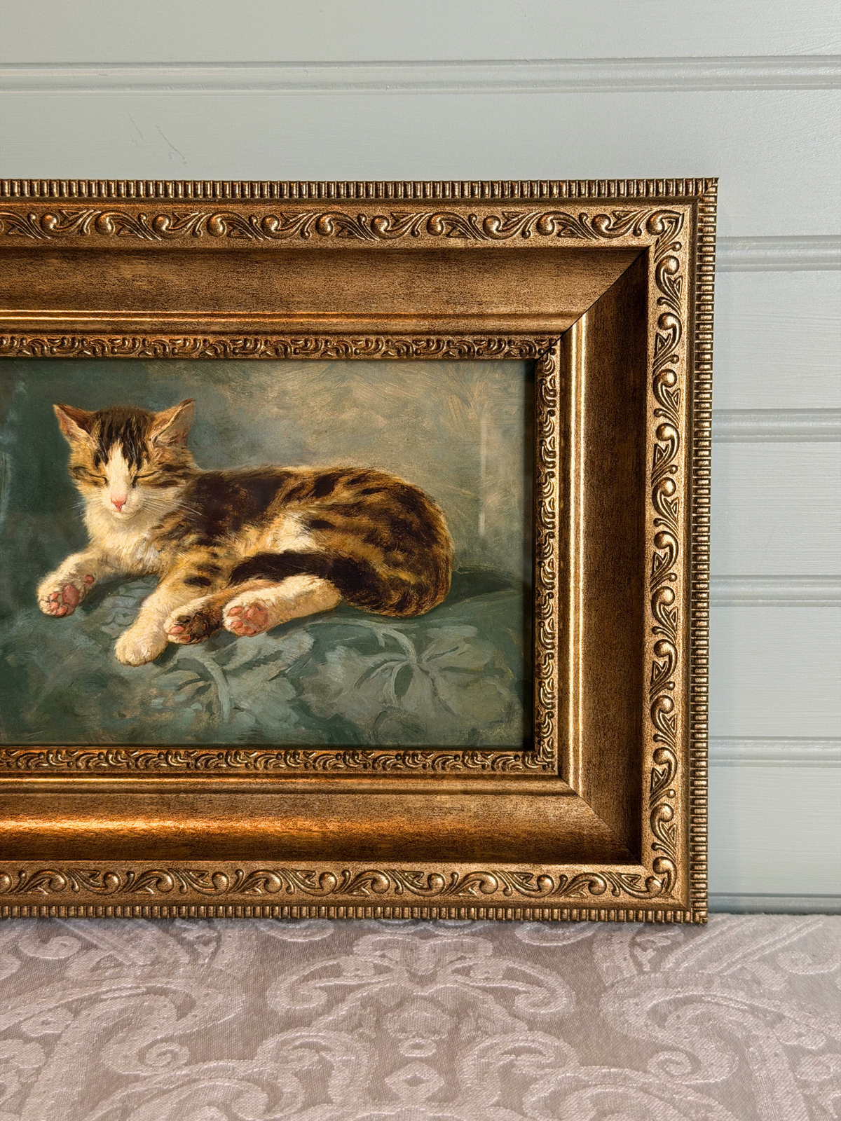 Framed Cat Sleeping Giclee Print