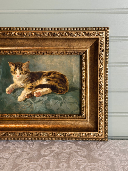 Framed Cat Sleeping Giclee Print