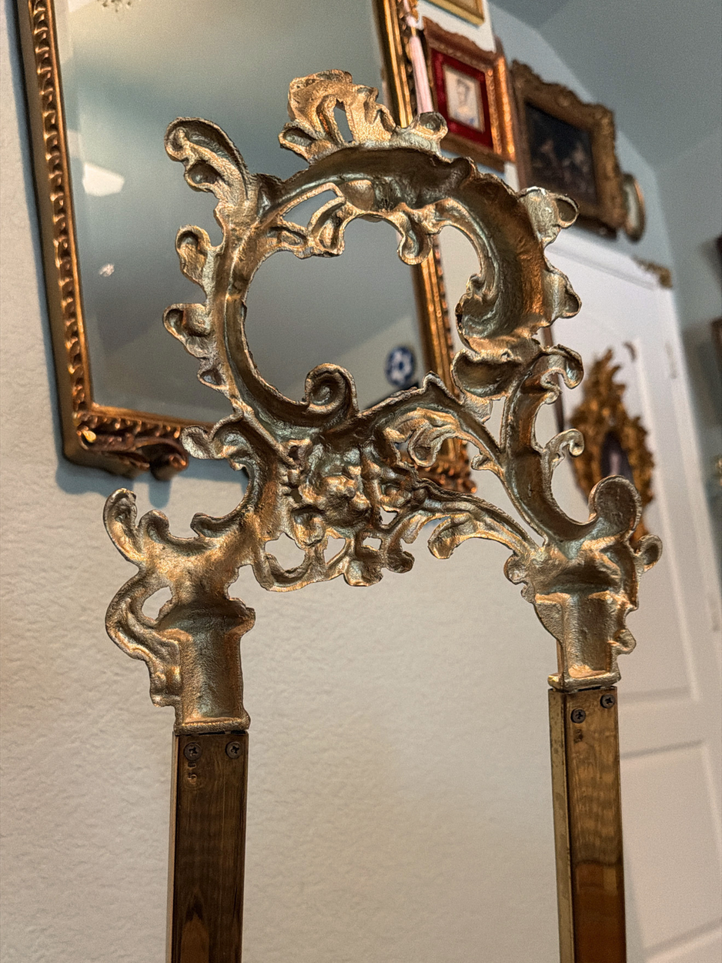Large Floor Brass Easel