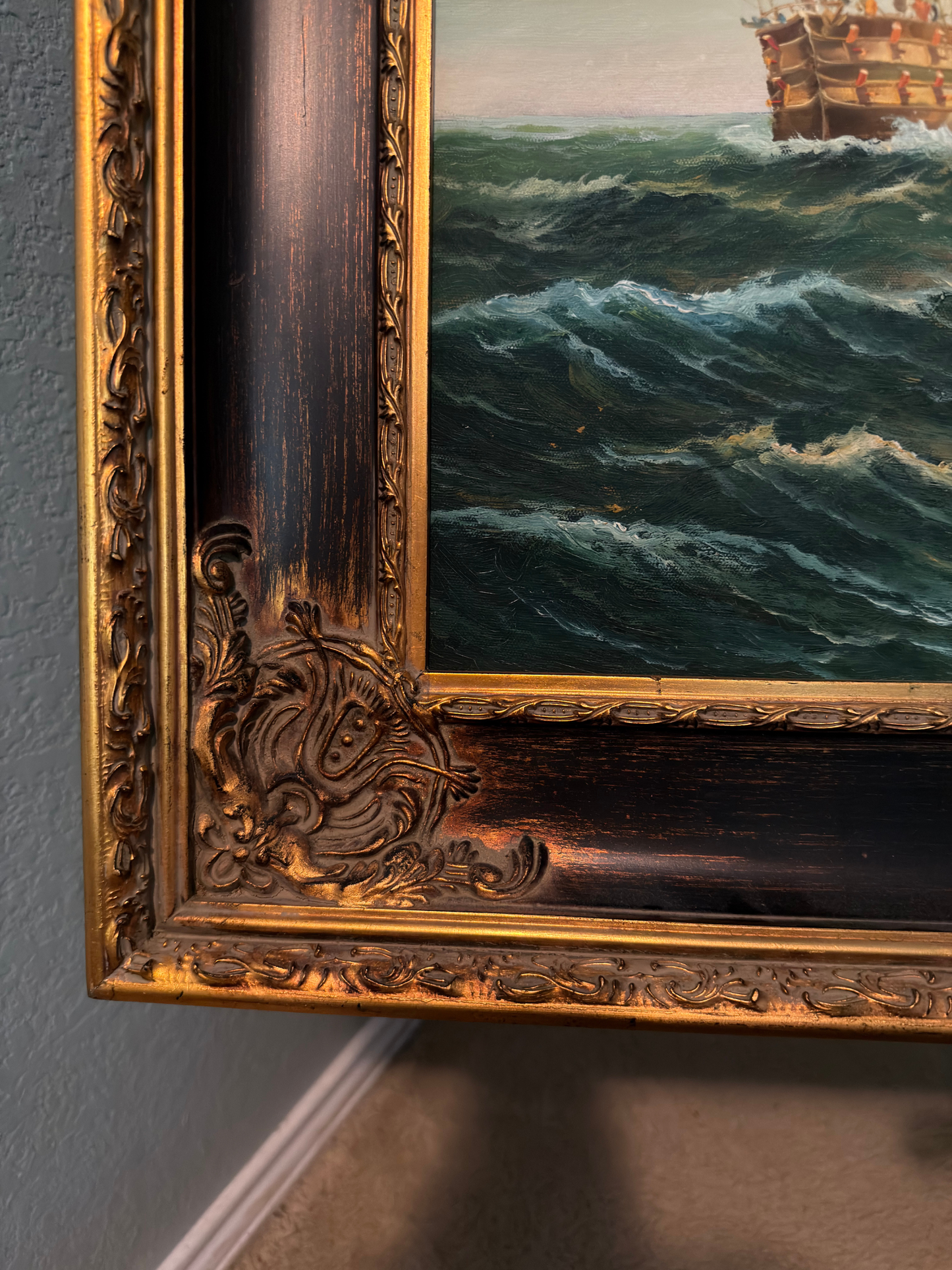 Dutch & British Ships Painting