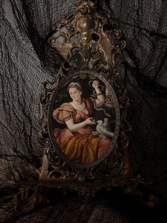 Framed Holding a Snake Print