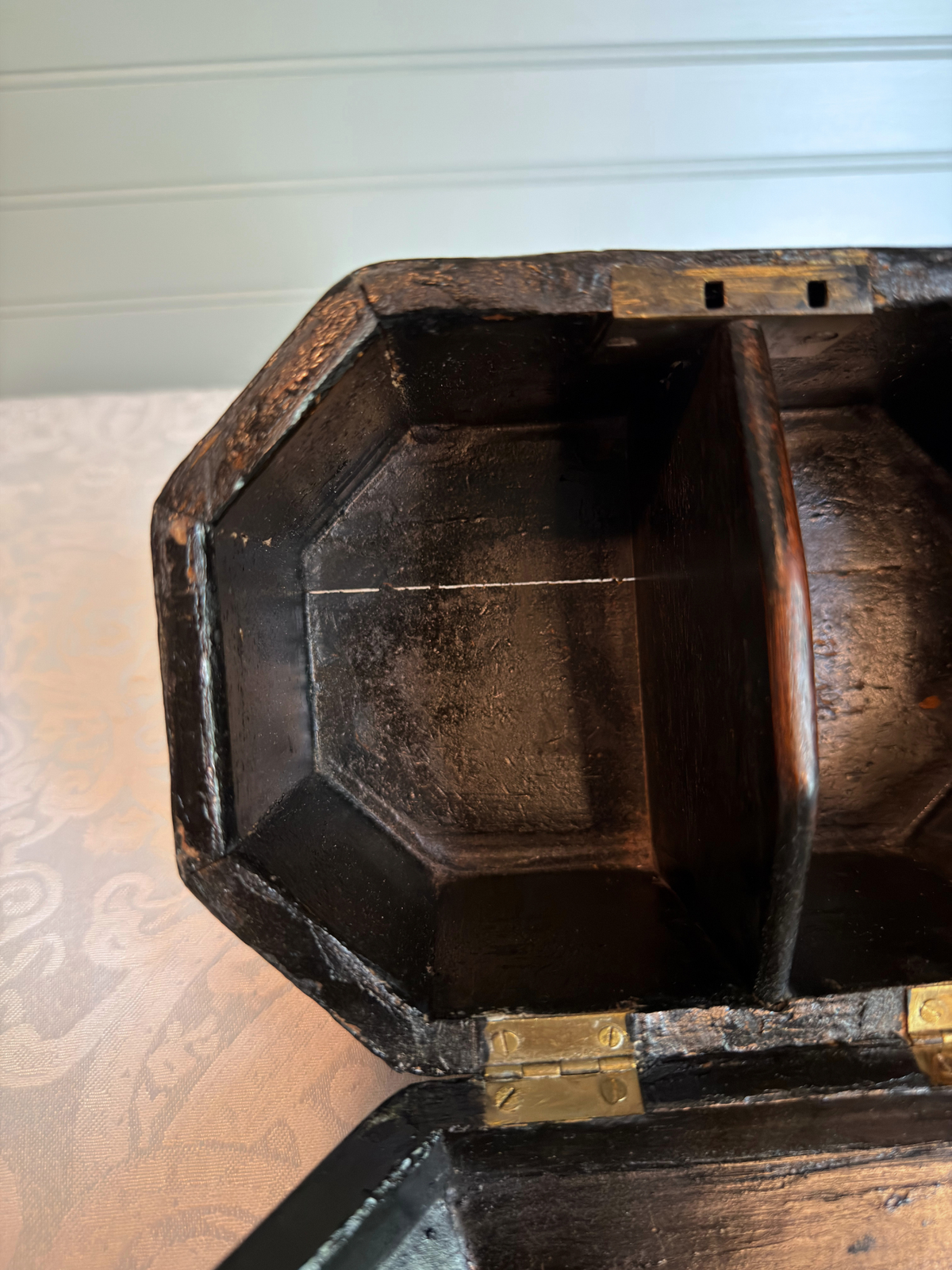 "Stuart" Tartan Ware Wood Tea Caddy
