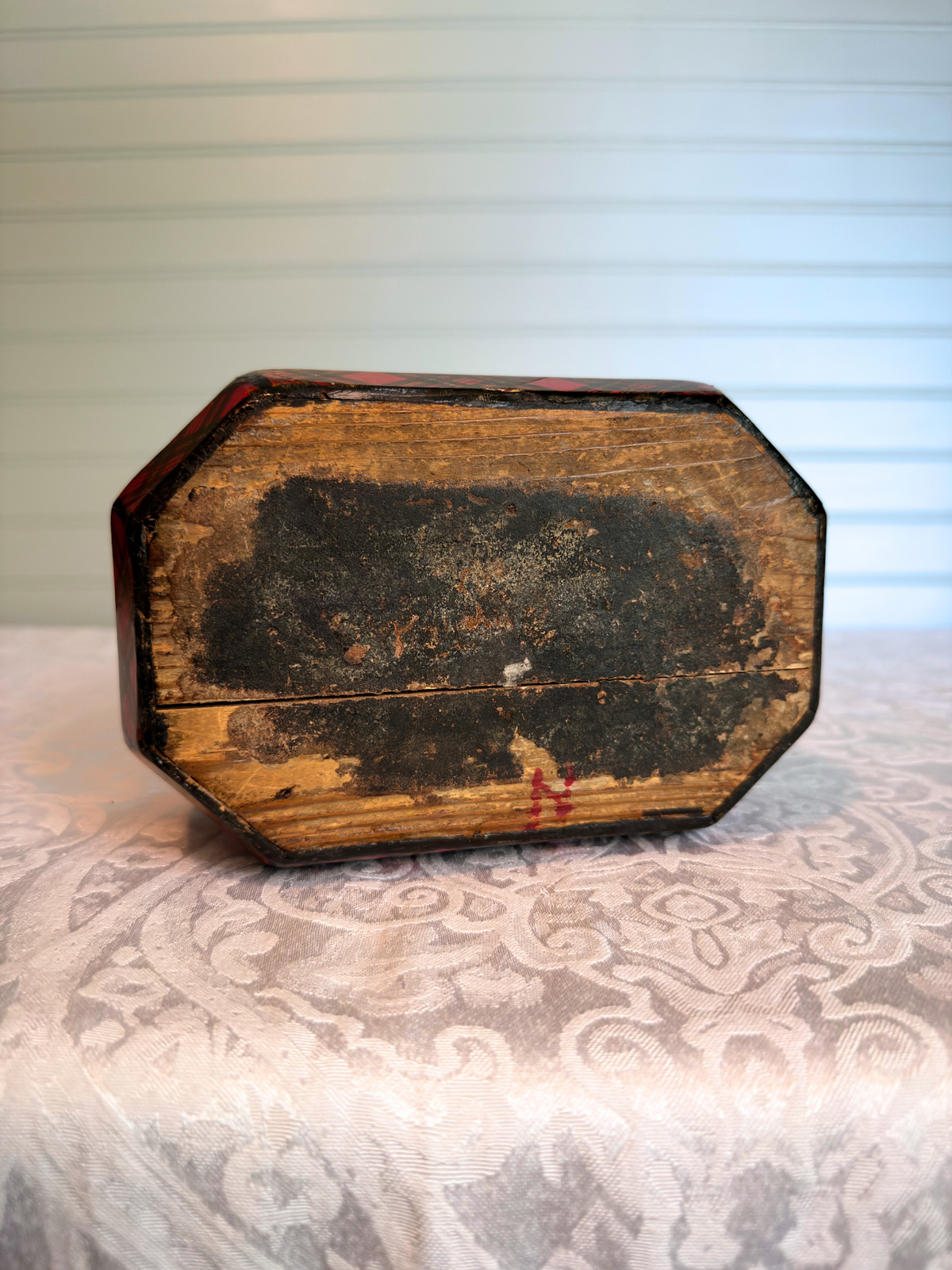 "Stuart" Tartan Ware Wood Tea Caddy