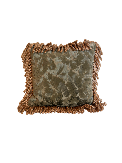 Dusty Blue Velvet Throw Pillow