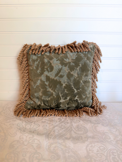 Dusty Blue Velvet Throw Pillow
