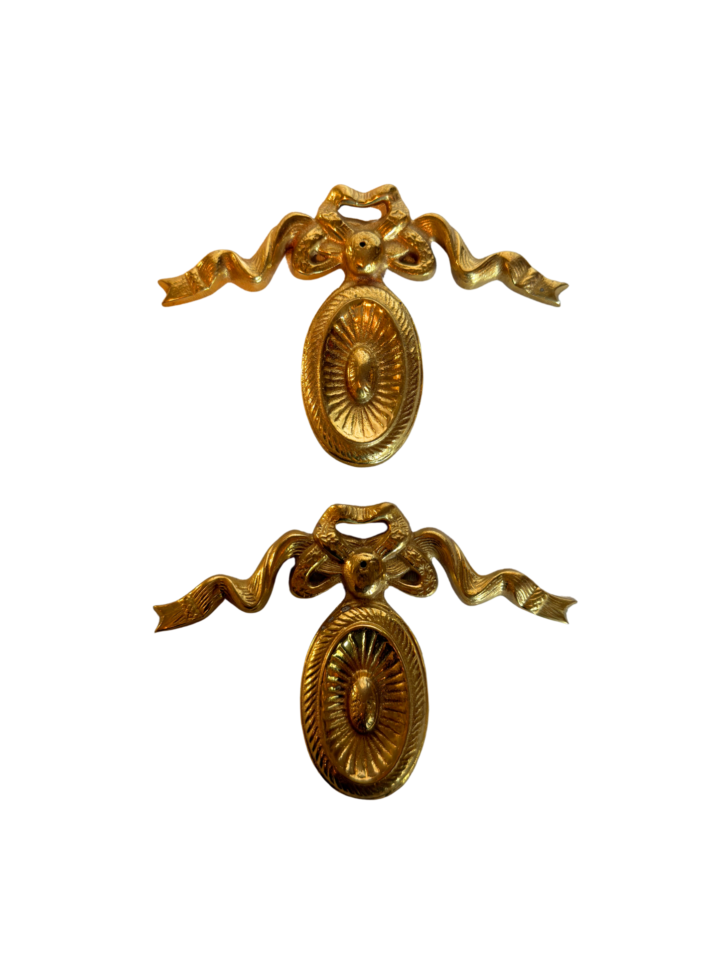 French Brass Medallion Appliques