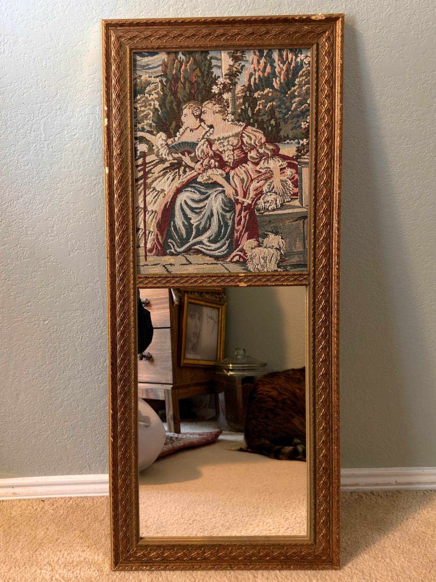 Tapestry Trumeau Mirror #1