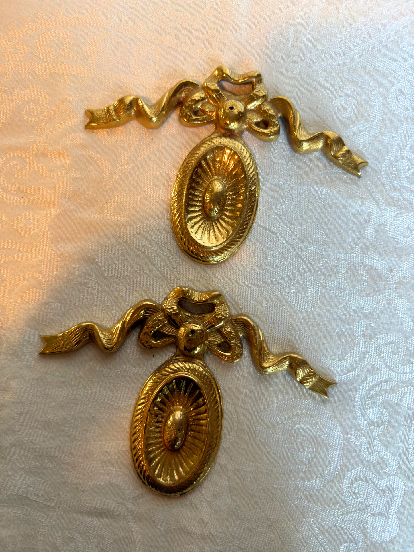 French Brass Medallion Appliques