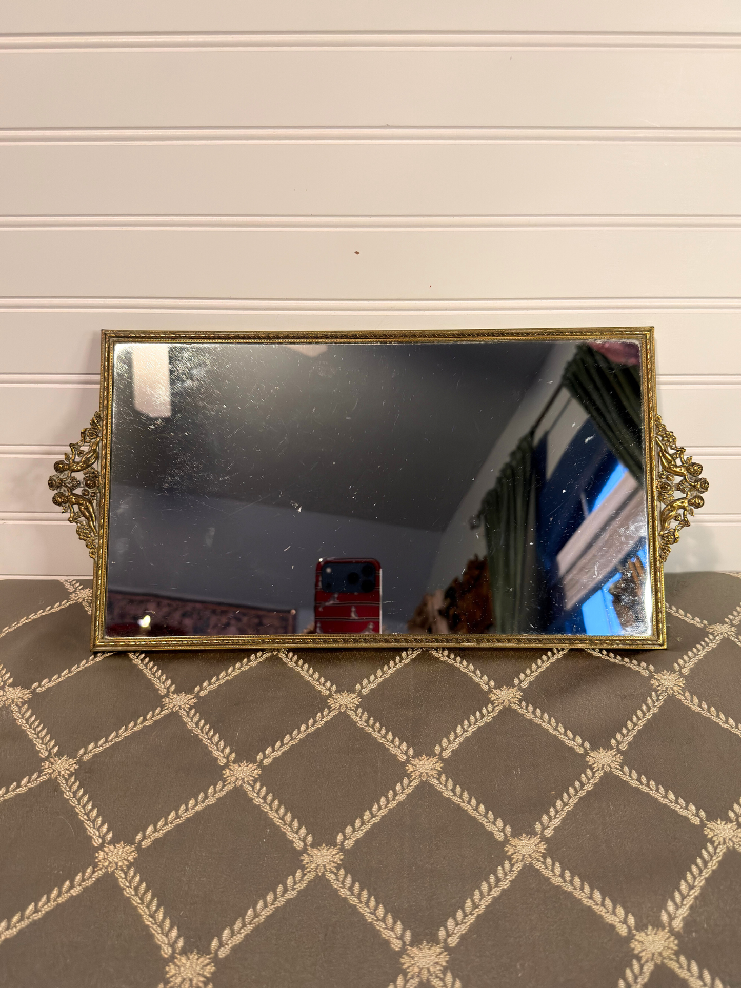 Ormolu Cherub Vanity Mirror Tray