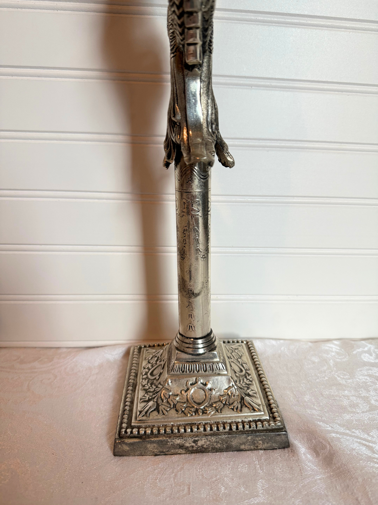 Silver Plated Mermaid Angel Candelabras