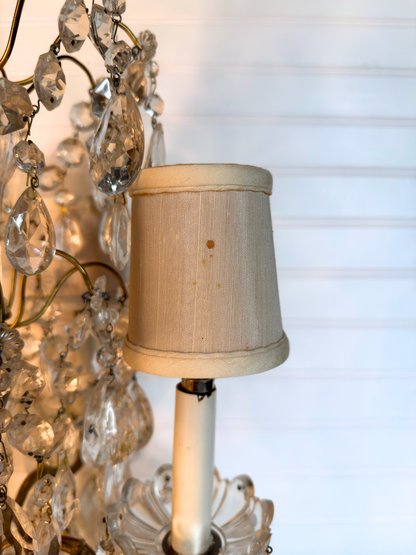 Brass & Crystal Tabletop Chandelier