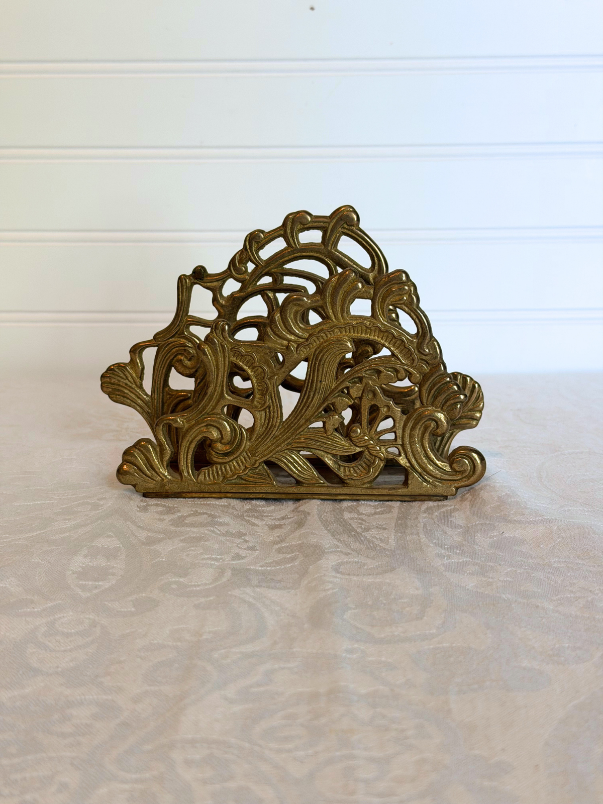 Ornate Brass Letter/Napkin Holder