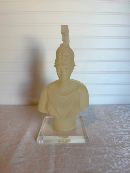Frosted Lucite Athena Bust